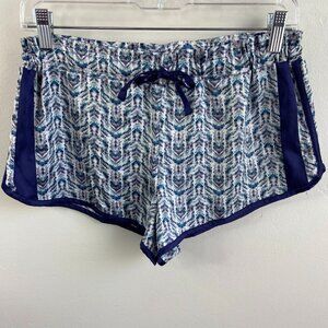Victoria's Secret Purple, Blue, & White Patterned Sleep Shorts